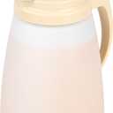 Restaurantware-Chef 101 48 Ounce All Purpose Syrup Dispenser, 1 Honey Dispenser - Beige Top, Stainless Steel Slide Cover, Plastic Pancake Syrup Bottle, Perfect For Diners, Restaurants, Home