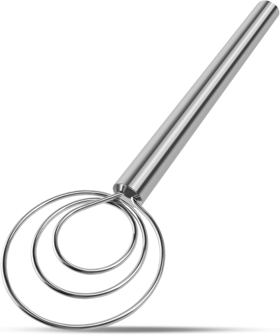 Agttete Danish Dough Whisk Stainless Steel Hook Dutch Bread Mixer Hand Tool for Sourdough Baking Making Blending Pastry Pizza 2 Pack