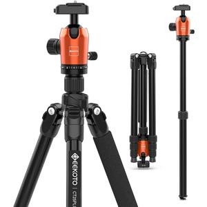 GEEKOTO Camera Tripod,Carbon Fiber Camera Tripod Monopod with 360 Degree Ball Head 1/4 inch Quick Shoe Plate Professional Tripod Load up to 26.5 pounds