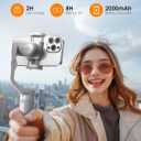 hohem iSteady XE Gimbal Stabilizer for Smartphone, 2023 3-Axis Phone Gimbal, Ultra-Light Foldable Stabilizer for Android and iPhone 14 Pro Max, One-Key Inception, Ideal for Travel Vlogging (Grey)