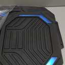 PIC AUTO Heavy Duty Rubber Floor Mats, Blue Aluminum Film Car Mats Set, Front and Rear Car Mats with Anti-Slip Backing, All Weather Protection, Trim-to-Fit for Automotive SUV, Sedan, Van