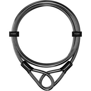 Titanker Bike Lock Cable,12mm Thick Security Cable with Loops Heavy Duty Steel Cable Vinyl Coated Bike Cable Lock Security Chain (15ft)
