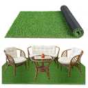 XLX TURF Artificial Grass Outdoor Turf Rug - 4FT X 6FT High Density Realistic Fake Grass Carpet for Patio Balcony Indoor Flooring Decor 15mm/0.6inch Low Pile Height