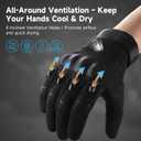 Cierto Motorcycle Gloves for Men Women, Touchscreen Riding Gloves with Hard Knuckle Guard, Anti-Slip Palm for Dirt Bike ATV Motocross