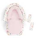 GFU Baby Car Seat Head Support for Newborn, 2 in 1 Infant Car Seat Head Body Support with Strap Pads, Soft Stroller Cushion Pillow Insert for Girls, Fits for Stroller, Swing, Pink Floral
