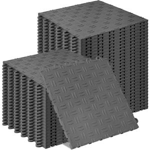 ToLanbbt 12" x 12" Garage Floor Tiles Interlocking, Non-Slip for Basement