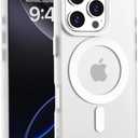 aoub for iPhone 16 Case, Compatible with MagSafe, Rugged Sturdy Shockproof Protection Bumper, Magnetic Phone Case for iPhone 16, Classic Hybrid Case, Clear