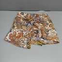 Floerns Women's Plus Size Boho Paisley High Waist Skort Twist Front Asymmetrical Skirt Shorts Brown Multi XX-Large Plus