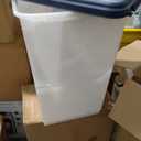 IRIS USA Dog Food Storage Container, Up to 54 lbs, Navy, Made in USA