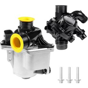 11517632426 Electric Engine Water Pump & Thermostat for BMW E90 X1 X5(E70) X6 135i 135is 335i xDrive 335is Coupe/Convertible/Sedan, N55 3.0L E82 E92 E60 Replace OE# 11517588885 11537601158