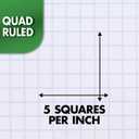 Mead Spiral Notebook, 1 Subject, Graph Ruled Paper, 7-1/2" x 10-1/2", 100 Sheets, Green (05676AC5)