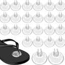 12 Pairs Silicone Thong Sandal Toe Guards Cushions Non Slip Flip Flop Toe Protectors Self Adhesive Toe Pad Gel Sandal Shoe Toe Insert for High Heels, Flip Flops, Sandals, Slippers, Clear