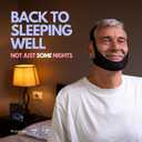 Chin Strap for Sleeping and CPAP Users, Comfortable Jaw Support to Keep Mouth Closed Positioning Nasal Breathing for Men and Women Who Breathe Through The Mouth During Sleep (Black, S-M)