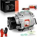 A-Premium Air Conditioner AC Compressor with Clutch Compatible with Ford Five Hundred Freestyle 3.0L 2005-2007, Mercury Montego 3.0L 2005-2007