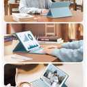 for iPad Air 11 inch (M3/M2)/ Air 5th 4th Generation Case with Keyboard and Pencil Holder, Candy Magnetically Detachable Round Keys Keyboard for iPad Air7/Air6/Air 5/ Air 4 (Black)