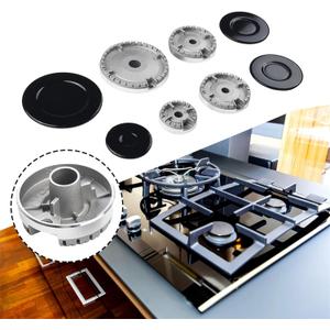 8 PCS Gas Stove Burner Caps Set, Universal Replacement for Most Gas Stoves 1 Large, 1 Small, 2 Middle Sizes Durable Flame Crown Covers for Oven Hobs