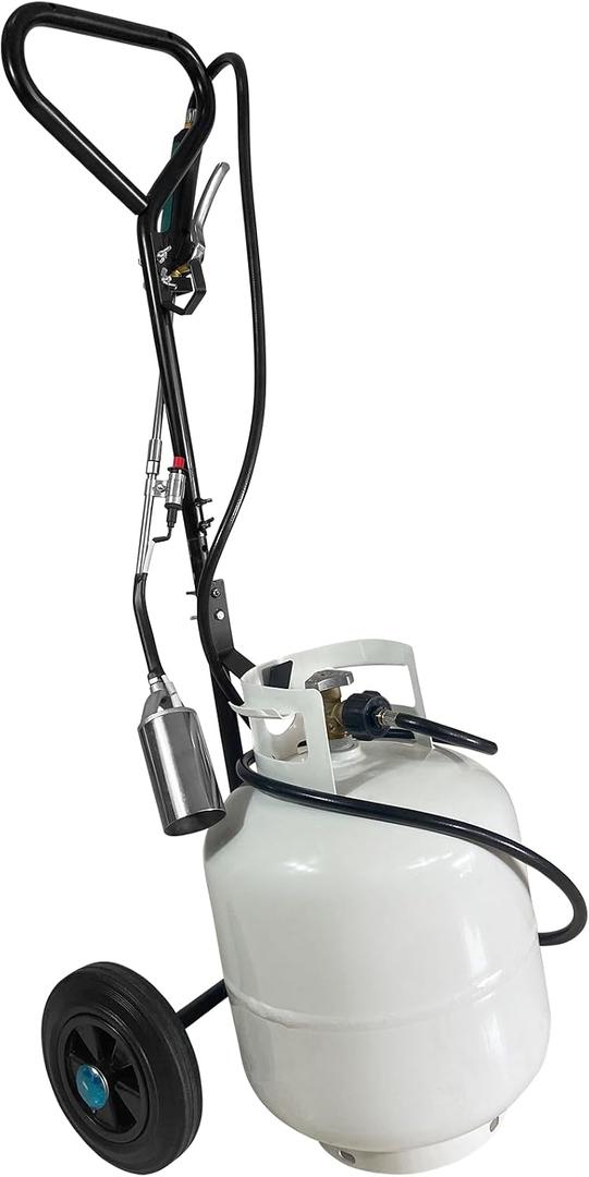 GasBRUH Portable Propane Tank Dolly with Wheels, Gas Trolley for Weed Burner,Propane Tank Cart for Weed Torch, Fire Pit, Heater,BBQ, Cart for 20lb(Torch and Cylinder Not Included)