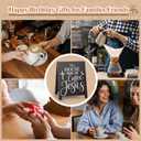 On Coffee Jesus Funny Desk Sign Bar Room Decor Home Office Kitchen Shelf Counter Cubicle Accessories Gifts For Coffee Lovers Espresso Fans Enthusiasts