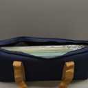 American Mahjong Game Set, 166 Premium White Tiles, 4 All-in-One Color Rack/Pushers, Complete Mahjong Set Blue Carrying Bag