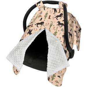 Mcewoel Western Baby Car Seat Canopy Cover, Nursing Cover for Newborn, Western Baby Stuff Stroller Cover for All Seasons