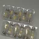 Ascher Vintage LED Edison Bulbs, 6W, Equivalent 60W, Non-Dimmable, Daylight 5000K, 700Lumens, ST58 Antique LED Filament Bulbs with 80+ CRI, E26 Medium Base, Clear Glass, Pack of 12