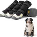 Dog Boots for Small to Large Breed, Waterproof Paw Protectors Anti-Slip Dog Winter Shoes with Adjustable Straps, Size 1