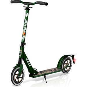 Hurtle Renegade Kick Scooter for Kids, Teenagers & Adults - 2-Wheel Folding Scooter with Adjustable T-Bar Handlebar - Alloy Anti-Slip Deck (Camouflage)