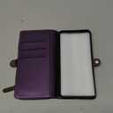 Defencase Compatible with Samsung Galaxy S21 5G Case Wallet with RFID Blocking Card Holder for Women Men, PU Leather Magnetic Snap Flip Zipper Strap Wallet Phone Case Fit for Galaxy S21 6.2", Purple