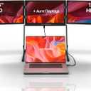 Triple Aero 15.6 Pro Max | Premium Triple Portable Monitor Extender | Full Aluminum | Quad Screens | 315.6 FHD 1080P HDR IPS | USB-C & HDMI | Compatible with 11-18 Laptops