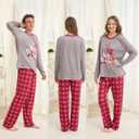 Family Matching Christmas Pajamas Set, Cute Elk Sleepwear for Boys Girls Dad Mum (M)