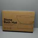 Realion Stone Bath Mat, Dries Quickly, Non-Slip Diatomaceous Earth Bath Mats for Bathroom, Super Absorbent Stone Shower Mat, Easy to Clean, 23.5" x 15.5" Dark Gray