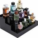 Cologne Organizer for Men, 3-Tier Perfume Display Stand - Fragrance Shelf & Holder, Great Gift for Man, Black