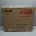 Medicine Cabinet with Mirror, 14x18 Inch Black Bathroom Mirrored Cabinet, Metal Framed Wall Cabinet with Beveled Mirror, Modern Surface Mount or Recessed Medicine Cabinet with Storage