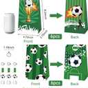 3 x YIPAXEJE 12 Pieces Football Party Favor Bags Candy Bags and Stickers for Children's Birthday Celebrations and Sporting Event Party birthday party supplies, Greener