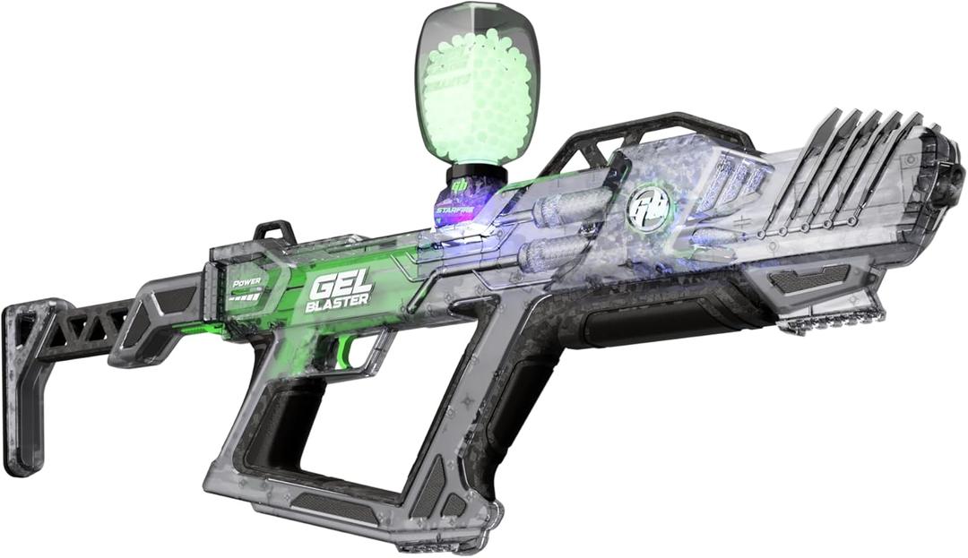 Gel Blaster Surge XL 2 with Built-in Starfire Glow Activator  Upgraded GelBlaster Toy with 150+ Foot Range  Water Bead Ammo  Semi & Full Auto Modes  Glows in The Dark  180-250 FPS  Ages 14+