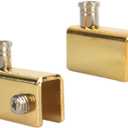 4PCS Gold Glass Door Hinges, Frameless Door Hinges for 3-8mm Cabinet Glass Doors (Gold)