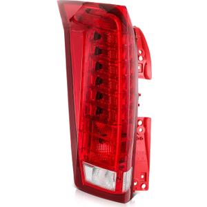 ECCPP Tail Light Assembly For Cadillac SRX 2010-2016 Driver Side (Chrome Housing Red Lens)