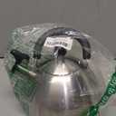 Primula Stewart Whistling Stovetop Tea Kettle Food Grade Stainless Steel, Hot Water Fast to Boil, Cool Touch Folding, 1.5-Quart, Brushed with Black Handle