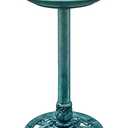 VIVOHOME 28 Inch Height Polyresin Lightweight Antique Outdoor Garden Bird Bath Green
