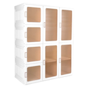 ANTBOX Portable Wardrobe Closet Storage Organizer for Clothes,Transparent Door Panels,Suitable for Living Room, Bedroom,Plastic Wardrobe with Magnetic Door and Easy Assembly 12 Cubes