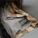 LIVEBOX 10x14 Area Rugs for Living Room, Checkered Non-Slip Washable Rugs, Farmhouse Neutral Classic Geometric Pattern Large Boys Area Rug for Bedroom, Carpet for Dining Room Office (Brown,10'x14')