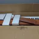Digital Piano Keyboard 88 key,Semi-Weighted Electric Piano,Full Size Acoustic Piano for Beginners with Pedal, USB-MIDI Compatibility (Brown), Ve28 With 4 Legs
