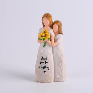Mom Figurine Mother Daughter Birthday Gift Home Table Decor Accent