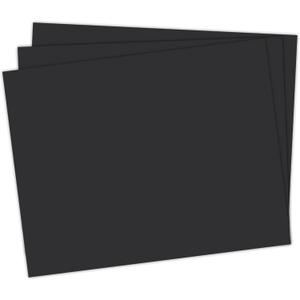 School Smart Railroad Poster Board Paper, 22 x 28 Inches, 6-Ply, Black, Pack of 25