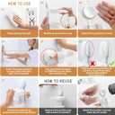 LEVERLOC Soap Dish Holder for Shower, Double Layer Suction Cup Wall Mounte Self Draining Removable Waterproof Strong Suction Bar Soap Holder for Shower, White