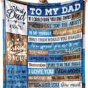 Dad Birthday Gift Birthday Gifts for Dad from Daughter Son Best Dad Gifts Soft Throw Blanket for Bedding Sofa (Dad Gifts, 50 x 58 Inch)