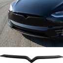 Front Grille Insert Trim for Tesla Model X 2016 2017 2018 2019 2020 ABS (Gloss Black)
