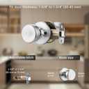Brushed Nickel Door Knobs, Pismo Door Knob with Lock, Privacy Door Handles Interior for Bath & Bed