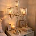5 Arm Gold Candelabra Centerpiece for Tables,33 Inches Tall
