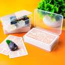 3 Pcs Card Case, Card Holder for 4 3/4"2 3/4" Standard Cards, Plastic Clear Card Deck Box Storage, Playing Card Case for Large-sized Cards,5" 3 1/4" 1 3/8" (NO Cards)